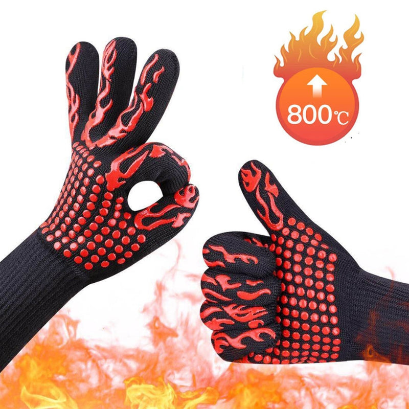1 pc High Temperature Resistant Gloves Silicone Flame High Temperature Resistant 800 Degrees