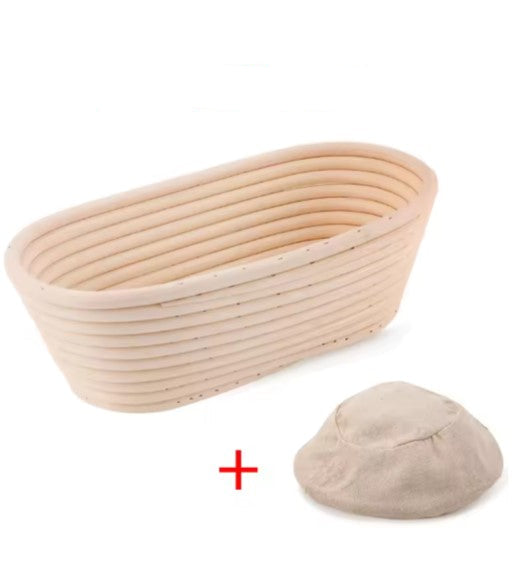 Banneton | Sourdough Bread Proofing Starter Kit - Oval With Linen Liner
