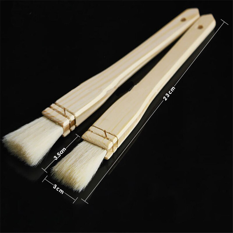 1Pc BBQ Wood Handle Basting Oil Brush Barbecue Cooking Accessories Bristle Brushes Kitchen Gadgets