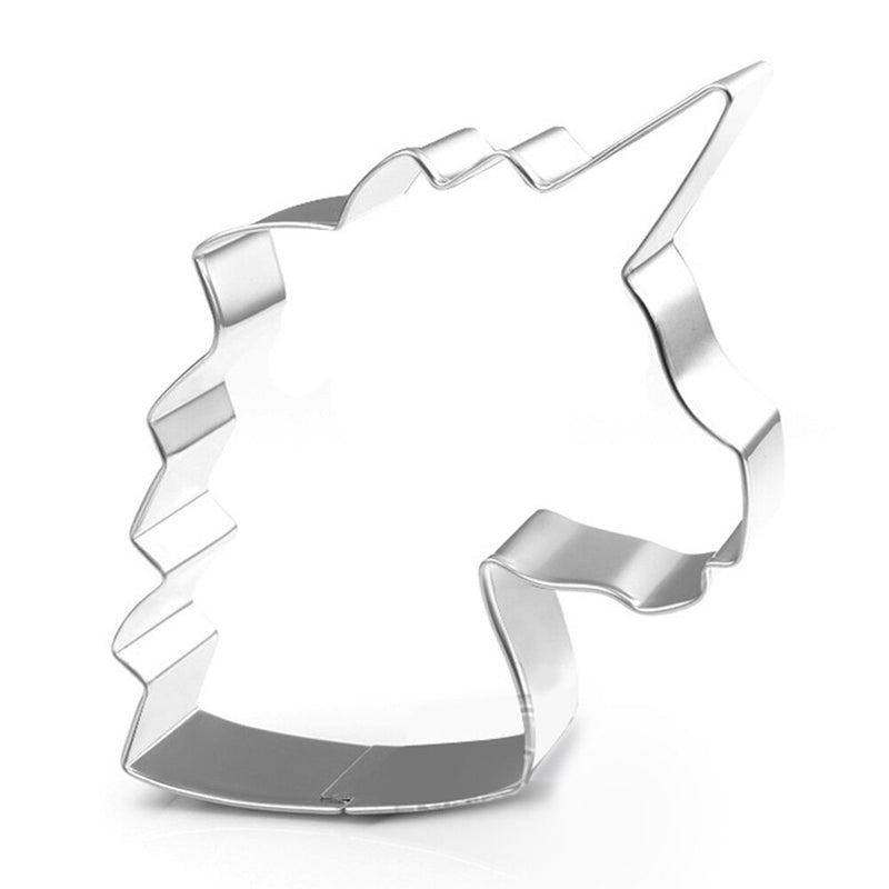 1Pcs Unicorn Head Cookie Cutter Stainless Steel Fondant Cutter Baking Cookie Mold Biscuit Mould