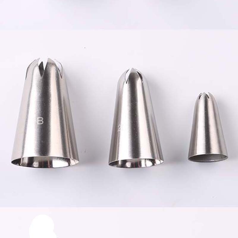 3pcs Rose Flower Ice Cream Piping Tip Nozzle Cake Decorating DIY Pastry Tool Cream Cake Icing Piping