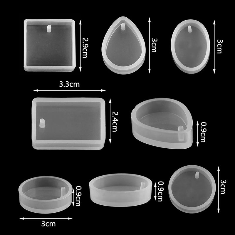 5Pcs/Set Water Drop Shape Silicone Mold For Resin Forms Crystal Diamond Bracelet Pendant Jewelry