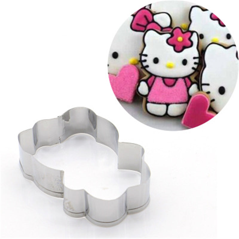 Christmas Cartoon Cat Magic Wand Cookie Cutter Stainless Steel Biscuit Mold Cookie Cookie Stamp