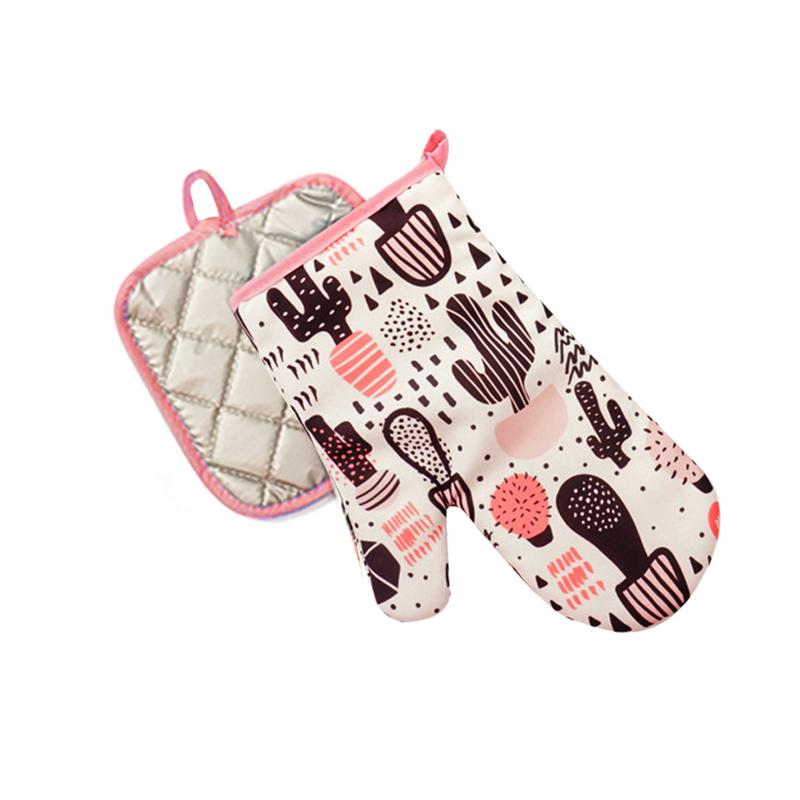 Cute Cotton Fashion Cactus Flamingo Kitchen Insulated Pad Cooking Microwave Baking BBQ Oven