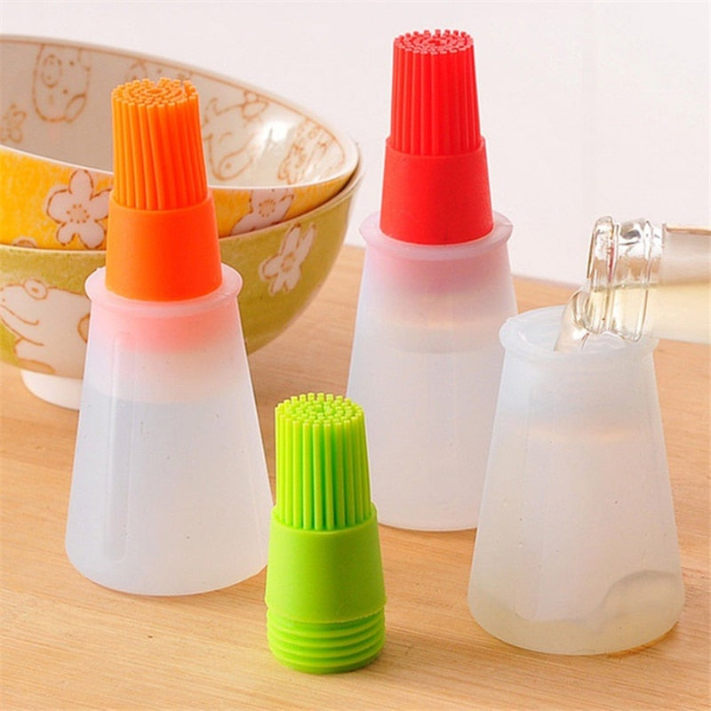 Oil Brush Safety Flapjack Barbecue Supplies Oil Brushes Silicone Baking Kitchen Oil