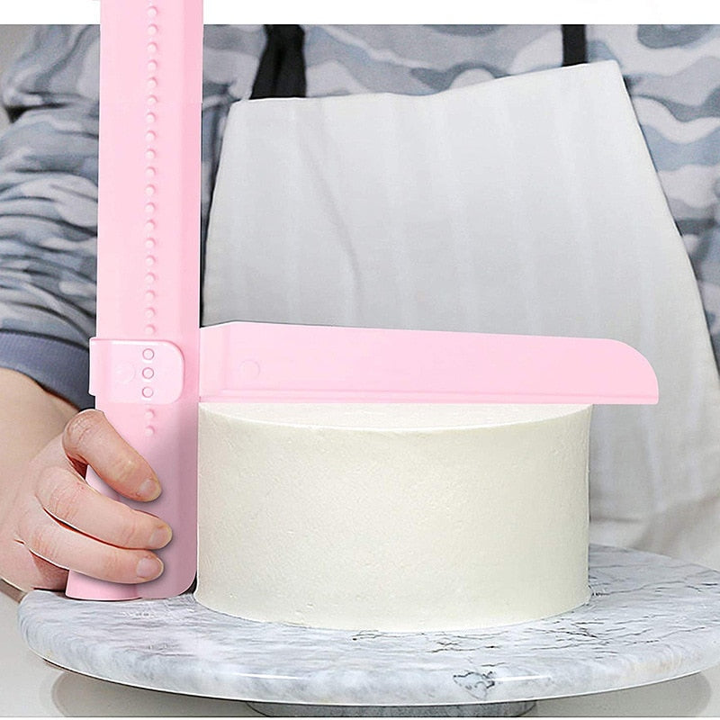 Adjustable Screed Cake Scraper Fondant Spatulas Cream Edge Smoother Decorating Tools Bakeware