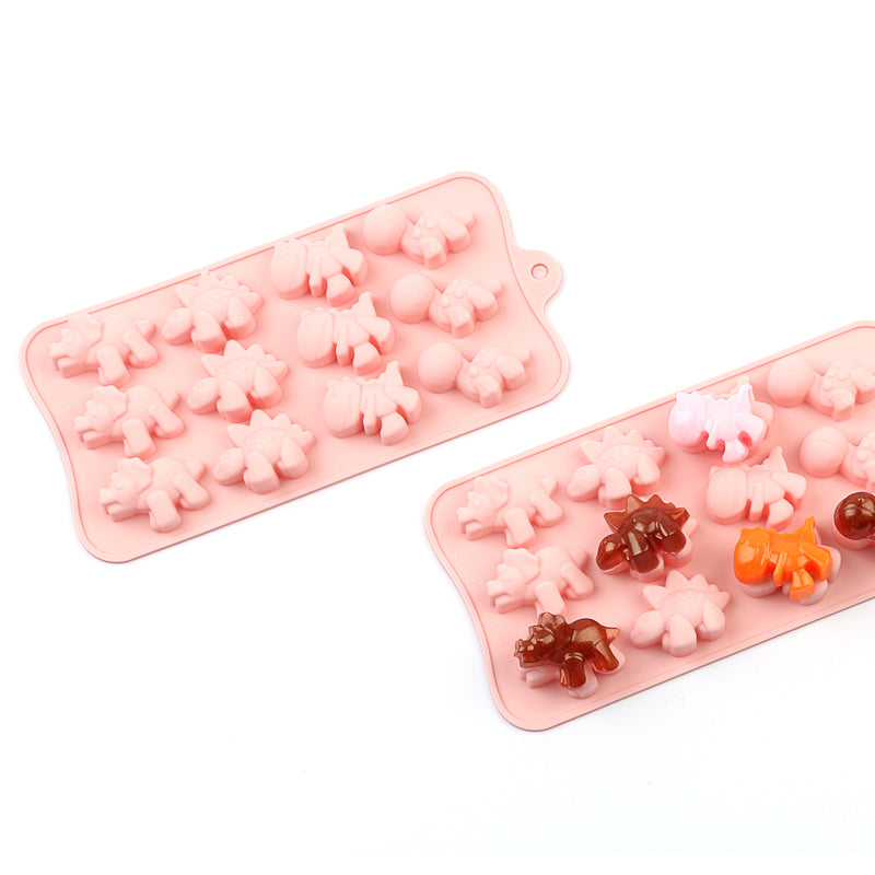 Silicone Chocolate Mold Non-stick cartoon 3D shape Ice Molds Cake Mould Bakeware Baking Tools Pink