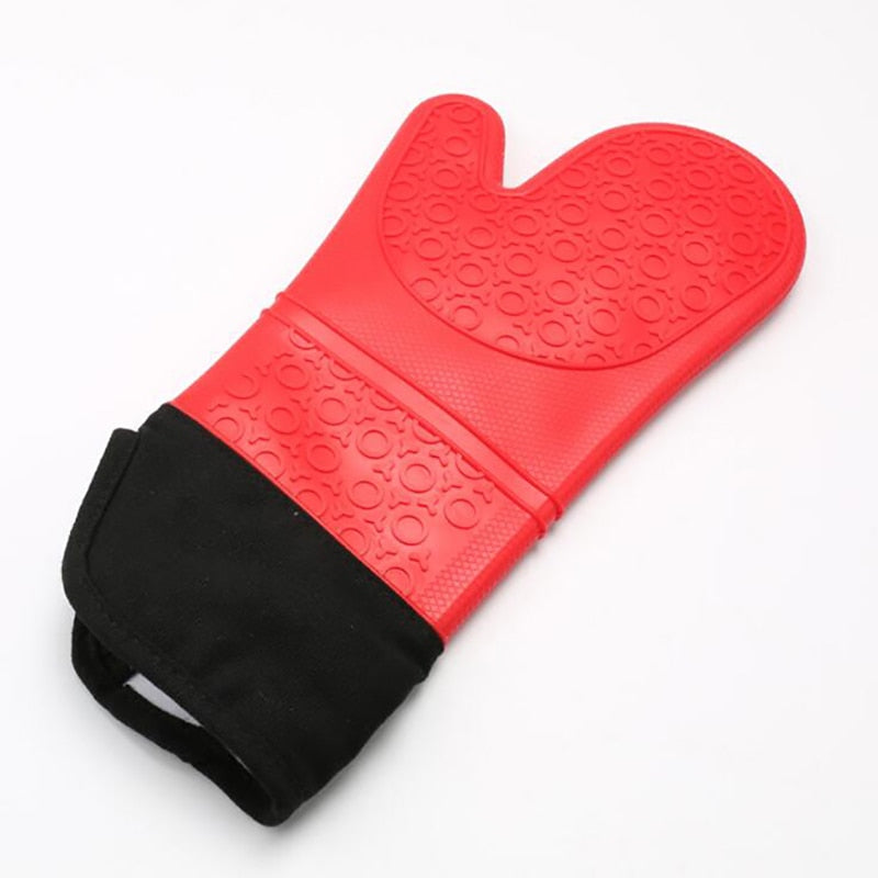 Silicone Heat-Resistant Gloves Cooking Barbecue Gants Kitchen Microwave Mittens Oven Glove Home