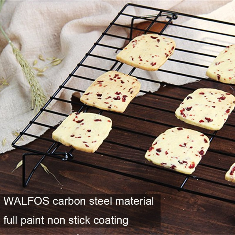 WALFOS 3 layers stackable cooling rack metal cake cookie biscuits bread cooling rack net mat