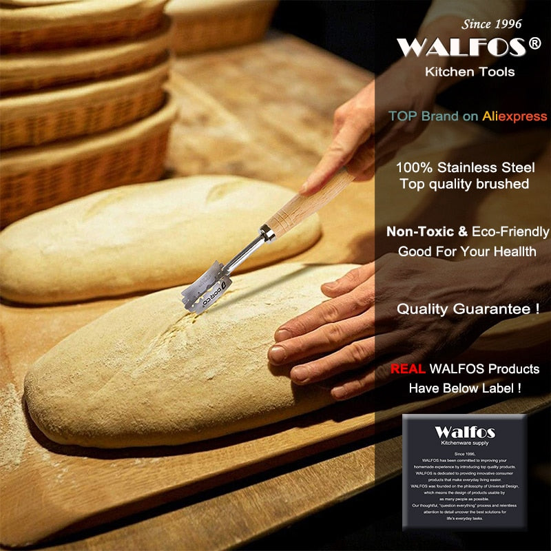 WALFOS Bread Lame New European Bread Arc Curved Bread Knife Western-style Baguette Cutting French
