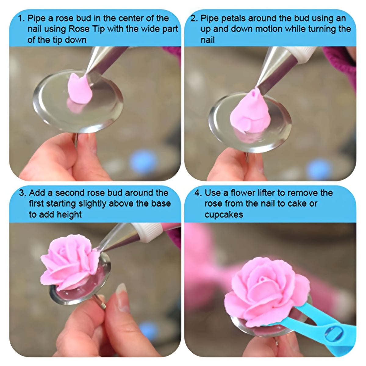 Cake Decorating Kit | Total 106pcs | 53 Icing Tips And Turntable Stand |Complete Baking Supplies Set