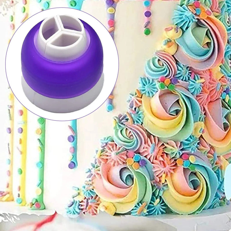 1Pc Icing Piping Bag Nozzle Converter Double-color Cream Coupler Pastry Nozzles Adaptor DIY Cup Cake