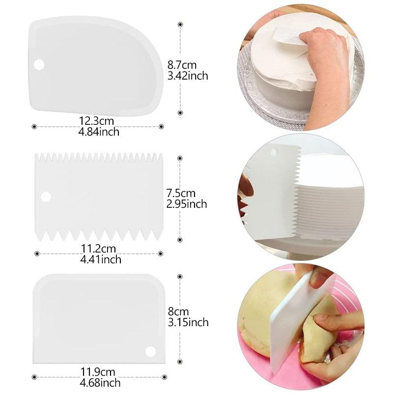 11 Inch Rotating Cake Turntable With Spatulas And Icing Smoother Making/Decorating Tools Kit Baking