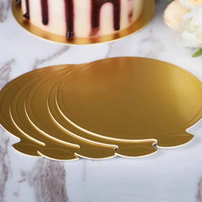 100Pcs Ronde Cake Boards Goud Cupcake Dessert Displays Tray Card Board Cake Hard Bakeware Cake
