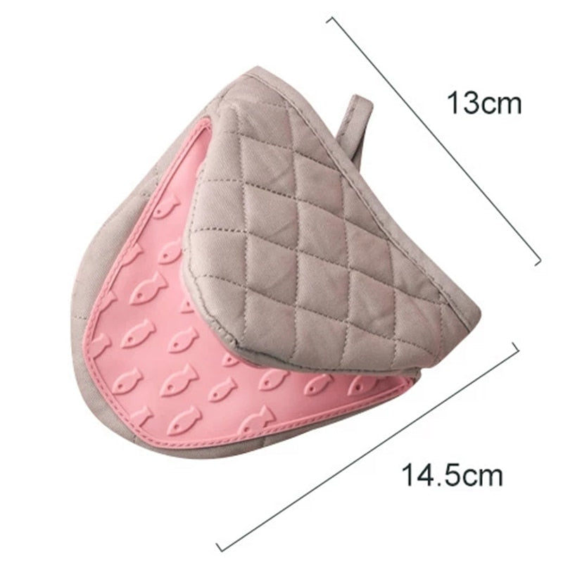 1PC Silicone Anti-scalding Oven Gloves Mitts Potholder Kitchen Silicone Gloves Tray Dish Bowl Holder