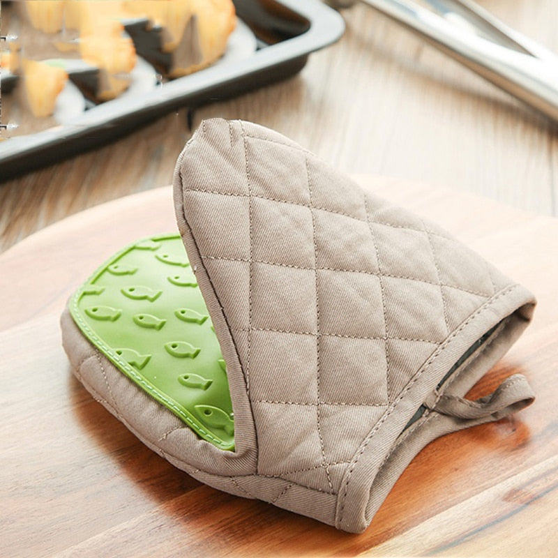 1PC Silicone Anti-scalding Oven Gloves Mitts Potholder Kitchen Silicone Gloves Tray Dish Bowl Holder