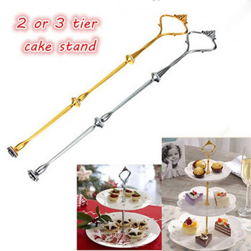 1 Sets 2 or 3 Tier Cake Plate Stand(Plate Not Include) Handle Crown Fitting Metal Wedding Party