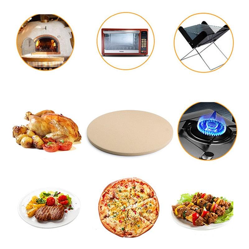 10 and 13 inch Pizza Stone for Cooking Baking Grilling -13 Inch Extra Thick - Pizza Tools for Oven