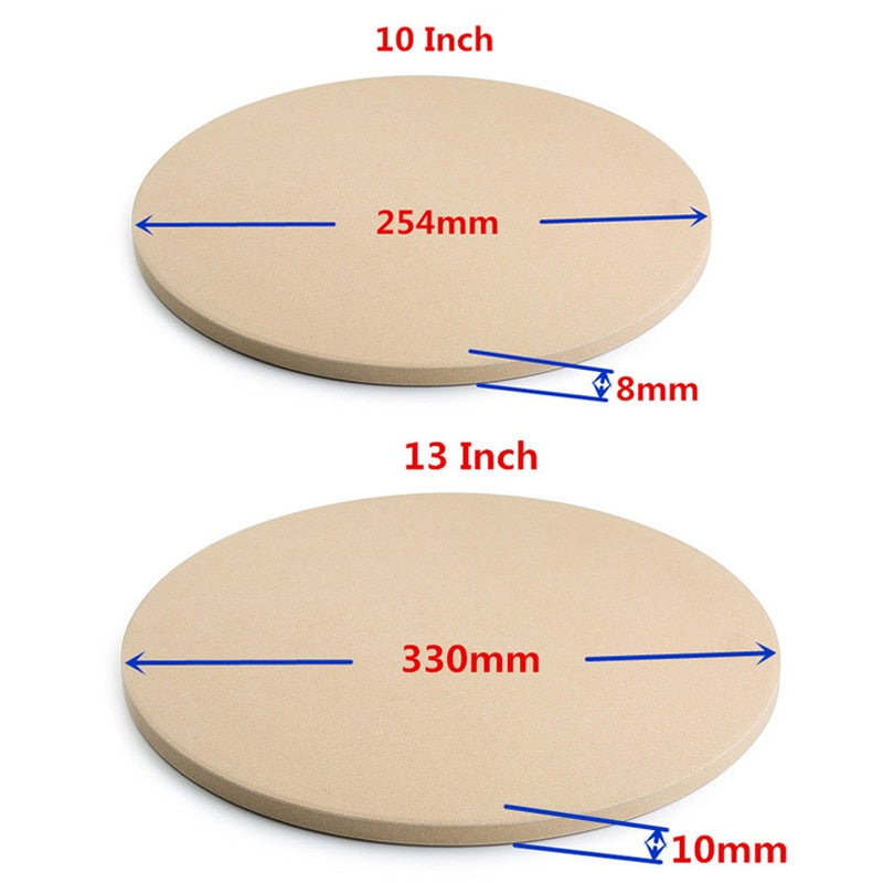 10 and 13 inch Pizza Stone for Cooking Baking Grilling -13 Inch Extra Thick - Pizza Tools for Oven