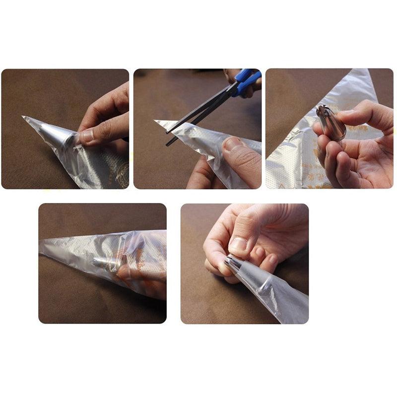 100-Pack Pastry Bags 10-Inch Disposable Icing Bags Decorating Bags Baking and Cake Decorating