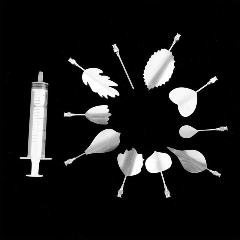 10PCS/set Flowers Leaves 3D Jelly Art Tools Cake Jello Gelatin Pudding Baking Nozzles Cake