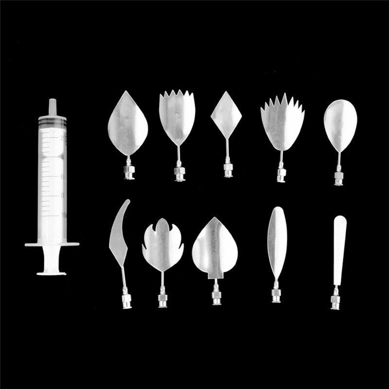 10PCS/set Flowers Leaves 3D Jelly Art Tools Cake Jello Gelatin Pudding Baking Nozzles Cake