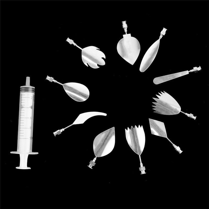 10PCS/set Flowers Leaves 3D Jelly Art Tools Cake Jello Gelatin Pudding Baking Nozzles Cake