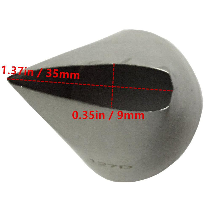 #127D Large Size Petal Decorating Tips Icing Nozzle Cake Decorating Tips Stainless Steel Seamless