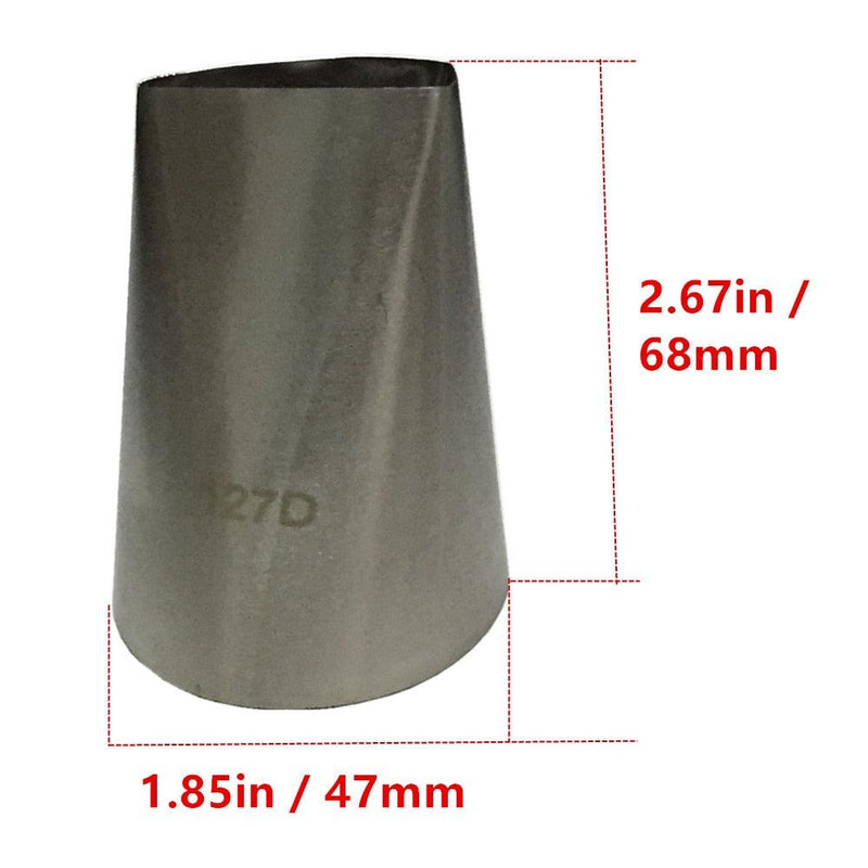 #127D Large Size Petal Decorating Tips Icing Nozzle Cake Decorating Tips Stainless Steel Seamless