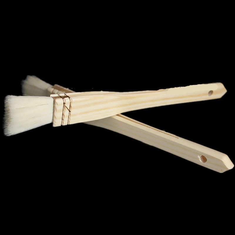 1Pc BBQ Wood Handle Basting Oil Brush Barbecue Cooking Accessories Bristle Brushes Kitchen Gadgets