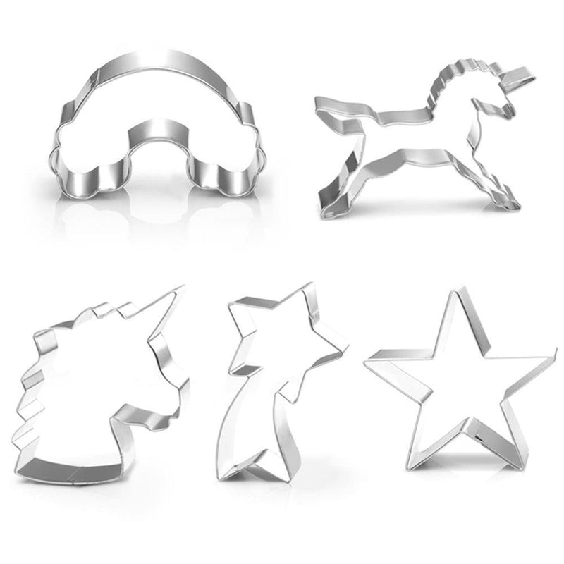 1Pcs Unicorn Head Cookie Cutter Stainless Steel Fondant Cutter Baking Cookie Mold Biscuit Mould