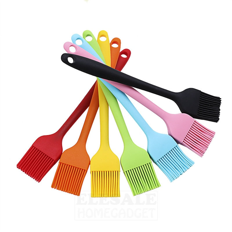 1pcs Color Silicone Pastry Brush For Cake Bread Baking Oil Butter BBQ Basting Brushes Heat-Resistant