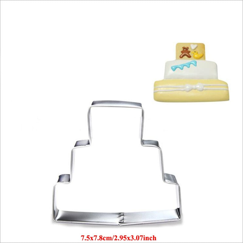 1pcs patisserie reposteria Wedding Metal Cookie Cutters Fondant Cake Decor Tools Cupcake Chocolate