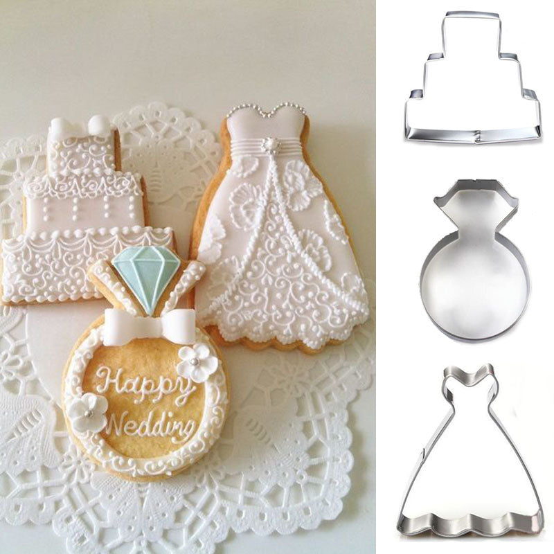 1pcs patisserie reposteria Wedding Metal Cookie Cutters Fondant Cake Decor Tools Cupcake Chocolate