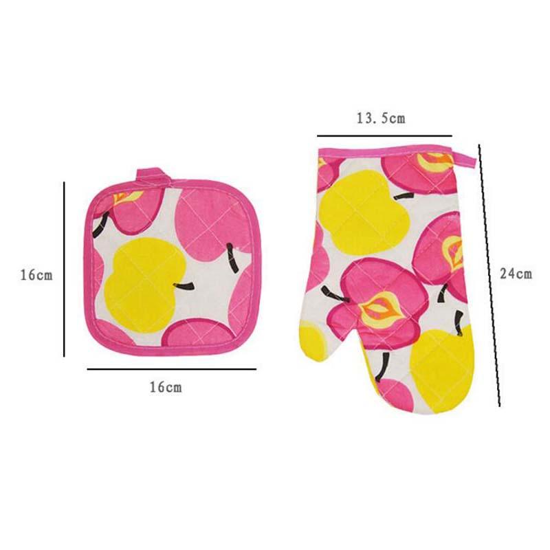 2 Piece/Set Cute Fashion Cartoon Animal Bear Kitchen Cooking Microwave Baking BBQ Oven Potholders