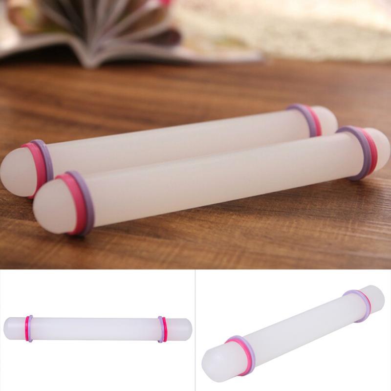 23cm Plastic White Non-stick Glide fondant rolling pin Cake Dough Roller Decorating Cake Tools