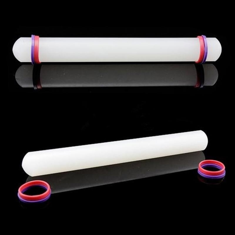 23cm Plastic White Non-stick Glide fondant rolling pin Cake Dough Roller Decorating Cake Tools