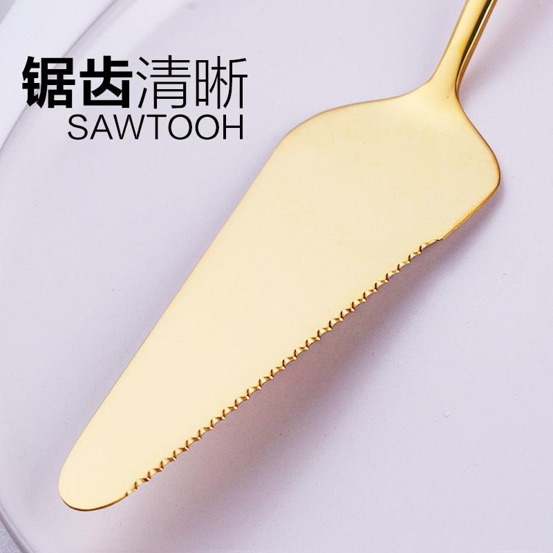 2PCS Cake Pizza Cheese Shovel Knife Stainless Steel Baking Cooking Tools Ice Cream Server