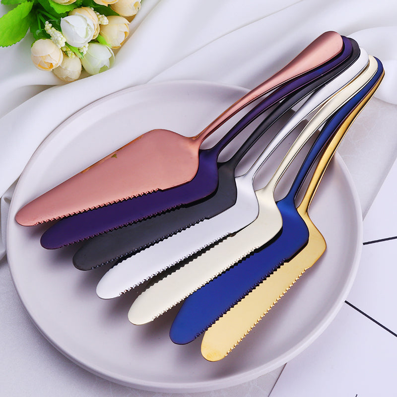 2PCS Cake Pizza Cheese Shovel Knife Stainless Steel Baking Cooking Tools Ice Cream Server