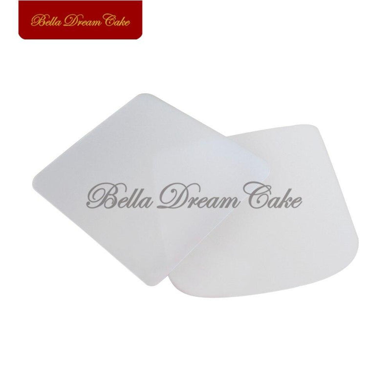 2PCS/Set Cake Smoother Plastic Cream Fondant Scraper Baking Pastry Smooth Spatulas Cake Decorating