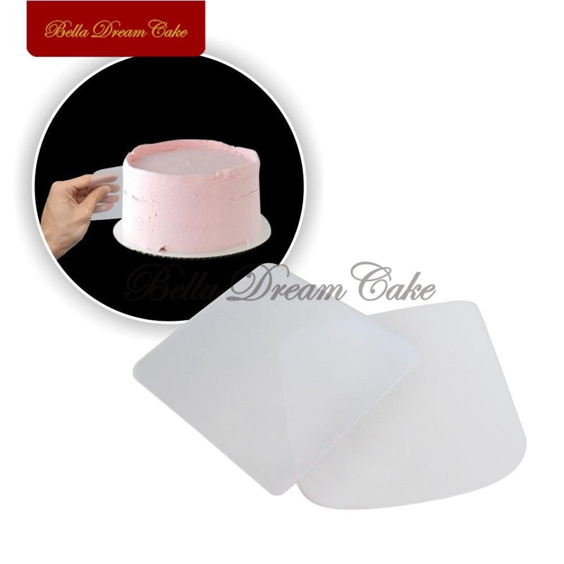 2PCS/Set Cake Smoother Plastic Cream Fondant Scraper Baking Pastry Smooth Spatulas Cake Decorating