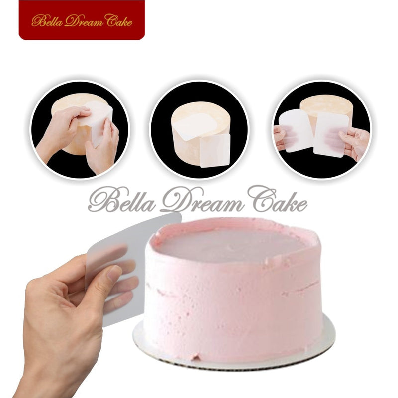 2PCS/Set Cake Smoother Plastic Cream Fondant Scraper Baking Pastry Smooth Spatulas Cake Decorating