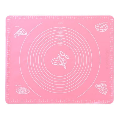 2Size Big Silicone Baking Mat Thickening Flour Rolling Scale Fondant Mat Non-stick Silicone Pad