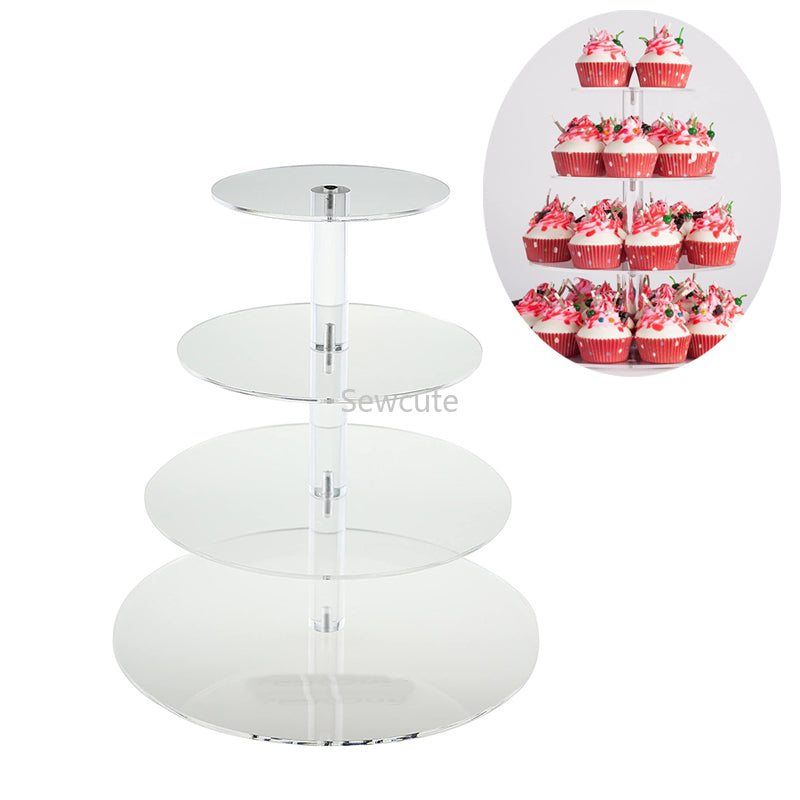 3 4 5 6 7 Tier Cake Holder Round Acrylic Cupcake Cake Stand Assemble