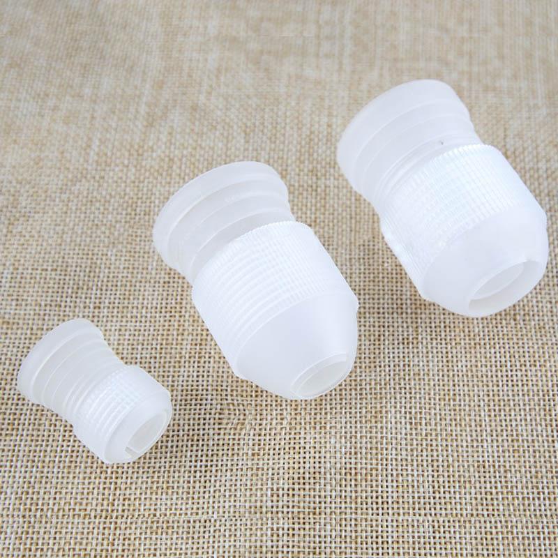 3 Pcs Cake Decorating Tool Creative Thicken Piping Bag Plastic Nozzle Converter Dessert Decorators