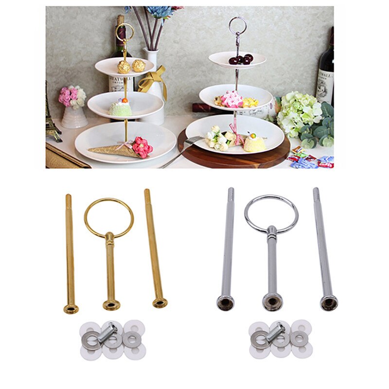 3 Tier Cake Fruit Plate Cake Plate Stand Handle Fitting Tool  Stand Hardware Rod Plate Stand Cake