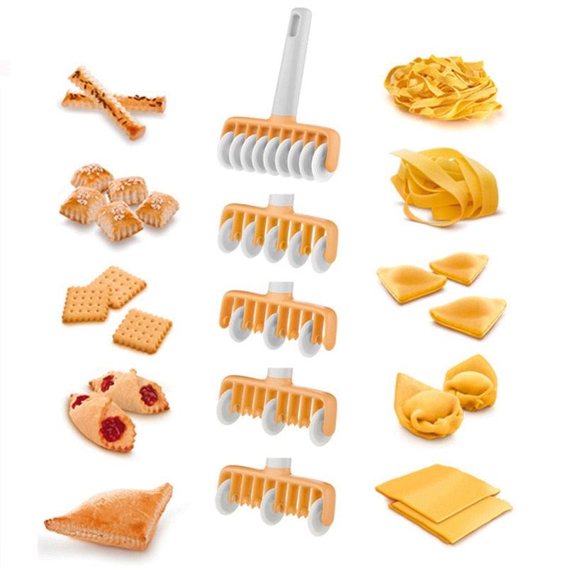 37pcs/set Kitchen Baking Tool Fondant Ribbon Cutter - 4 Different Gears Embosser Set Noodle Dough