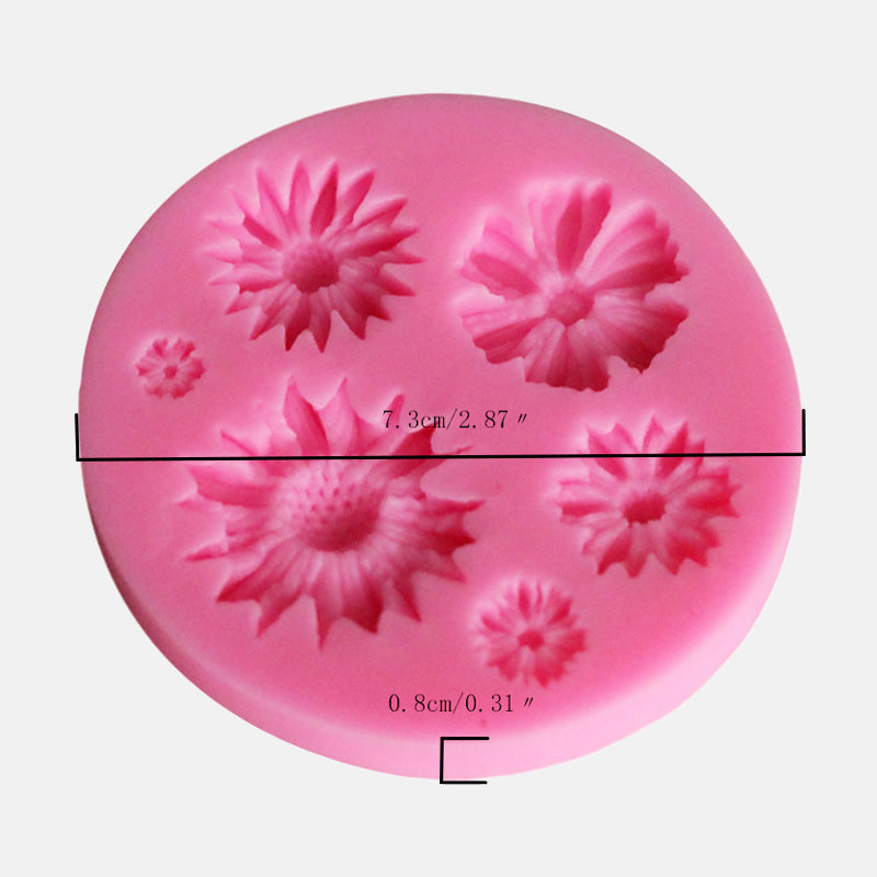 3D Flower Silicone Molds Fondant Craft Cake Candy Chocolate Sugarcraft Ice Pastry Baking Tool Mold