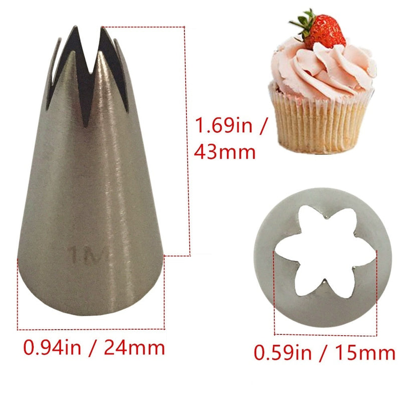 3pcs Set 1M 2A  Cream Cake Icing Piping Russian Nozzles Tips Pastry Tool Cake Decorating Tip