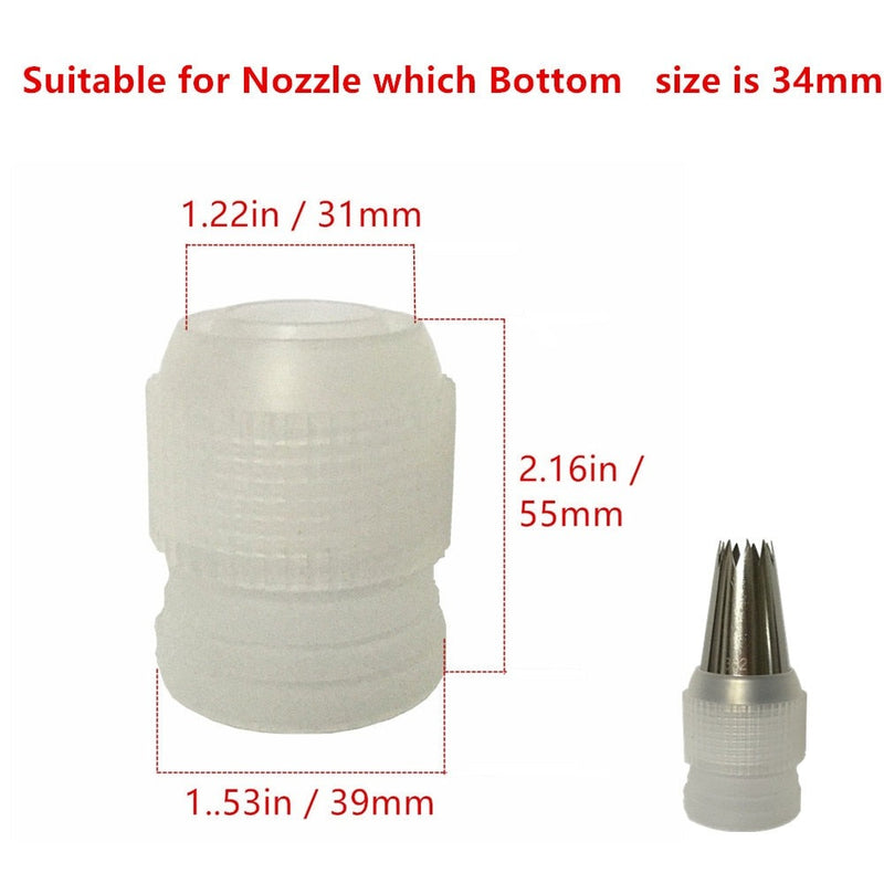 3pcs piping bag nozzle converter adapter set cream nozzle pipeline coupler cake decorating tool